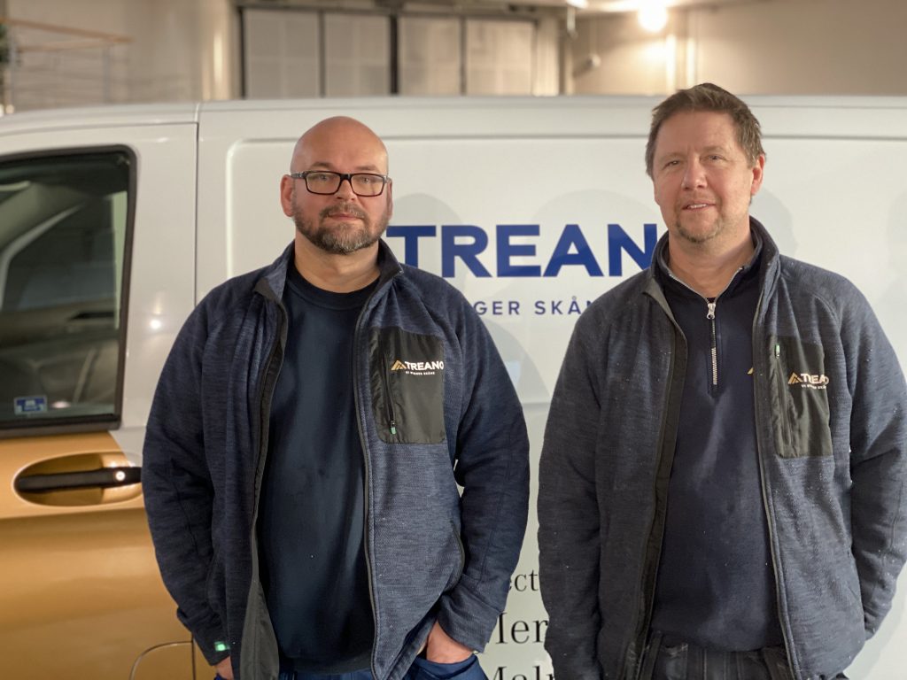 Eldrivna servicebilar på prov Treano Bygg