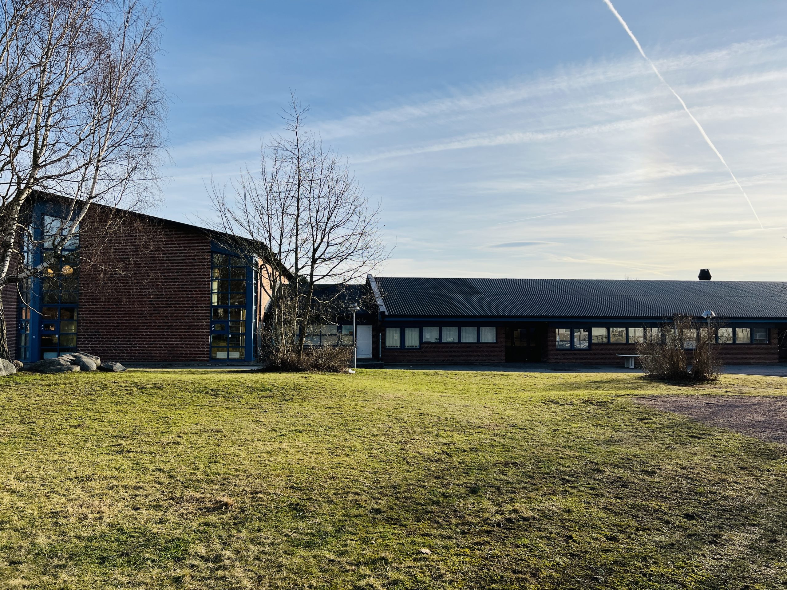 Foto på Sandåkerskolan, där tillbyggnaden av skolan kommer att byggas