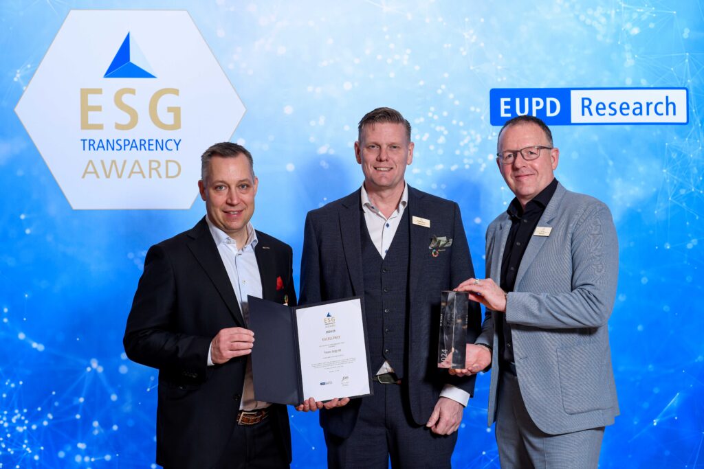 Treano Bygg AB tilldelas det prestigefyllda priset 2024 ESG Transparency Award